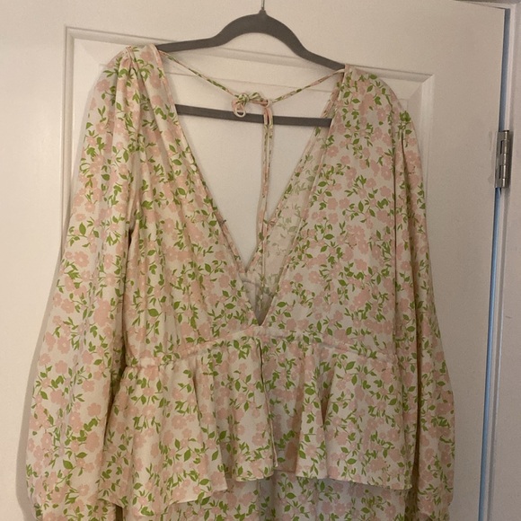 TOPSHOP Ivory Floral Print Sz. S - Picture 6 of 8